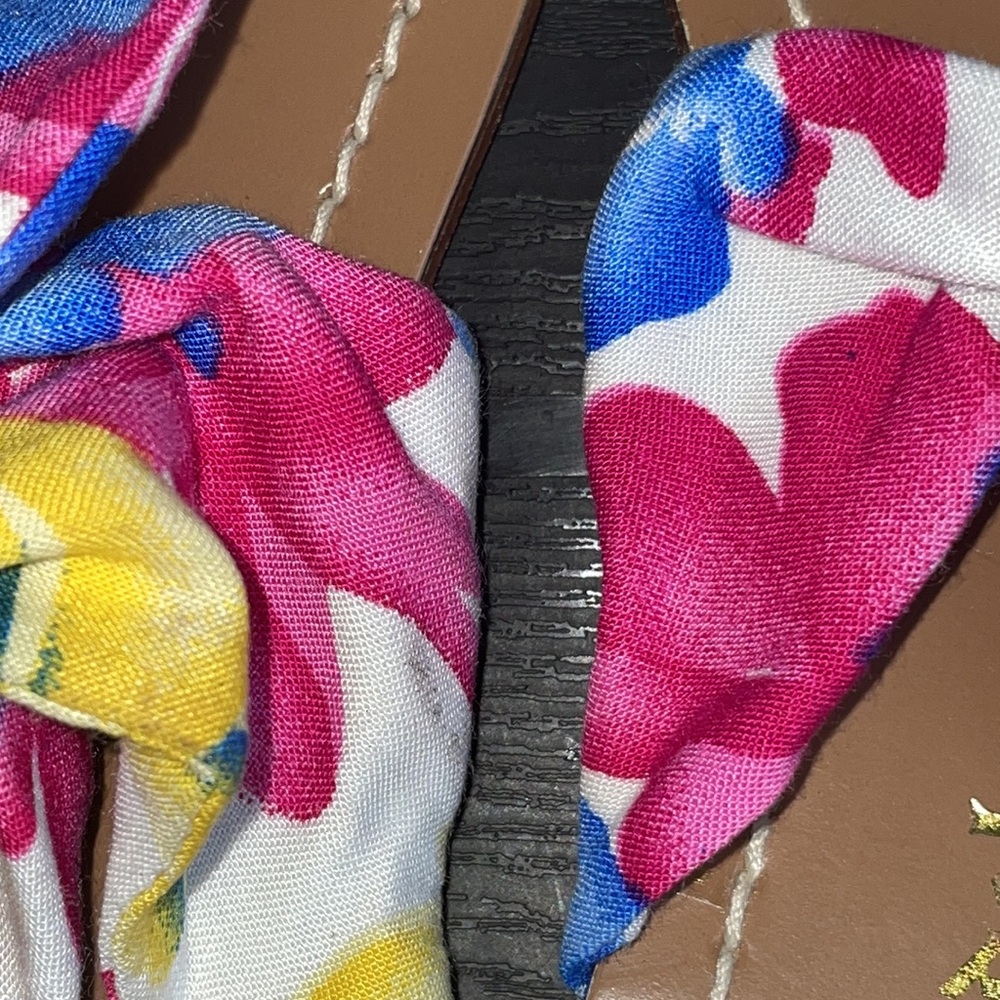 NWT Boho Candela Thong flat MULTICOLOR FLORAL hippie TROPICAL flower SANDAL 7 - Picture 9 of 11